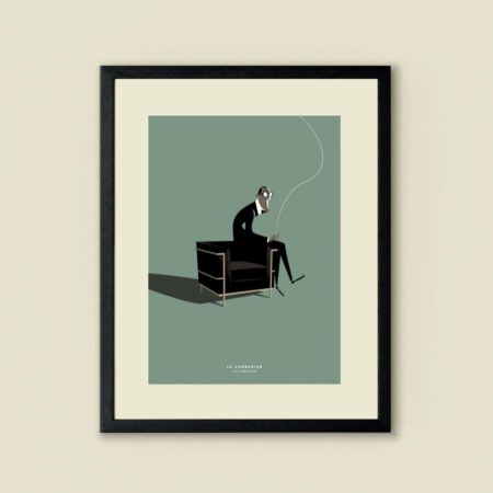 Ilustración arquitecto Le Corbusier